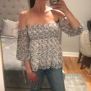 America eagle 3/4 length shirt off the shoulder